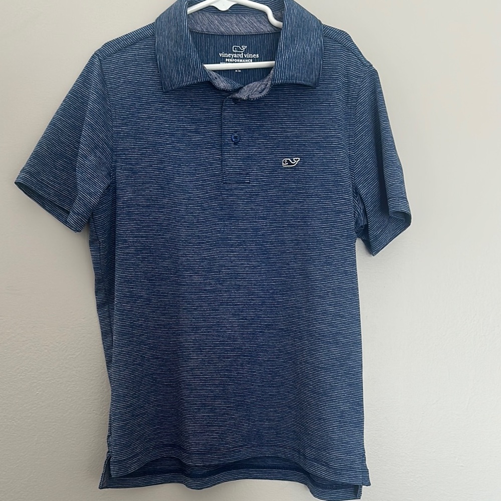 Vineyard Vines performance blue shirt boys small